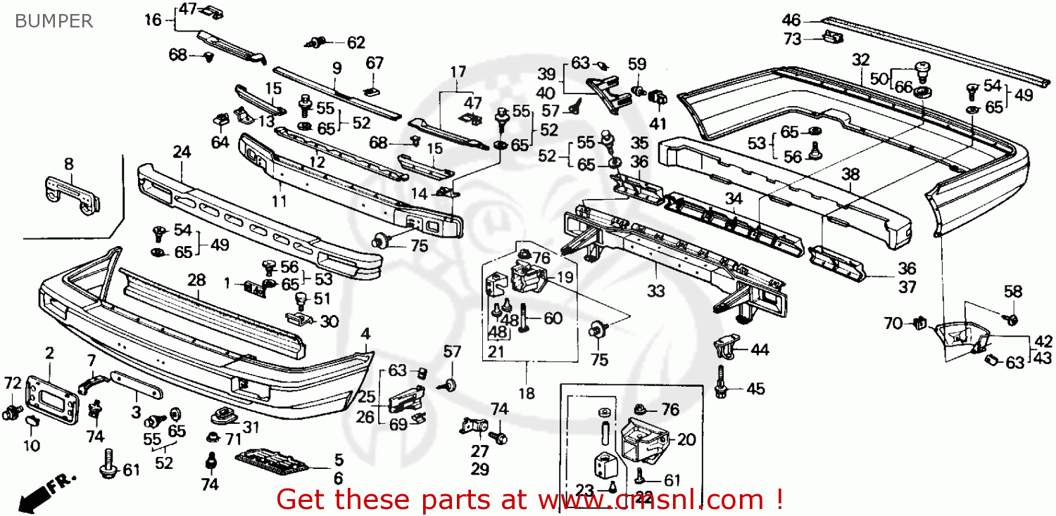 Se A Face Rr Bumper Honda Buy The Se A At Cmsnl