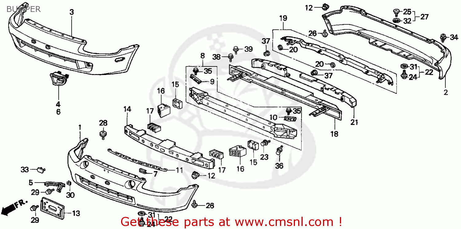 Sr Zz Face Rr Bumper Honda Buy The Sr Zz At Cmsnl