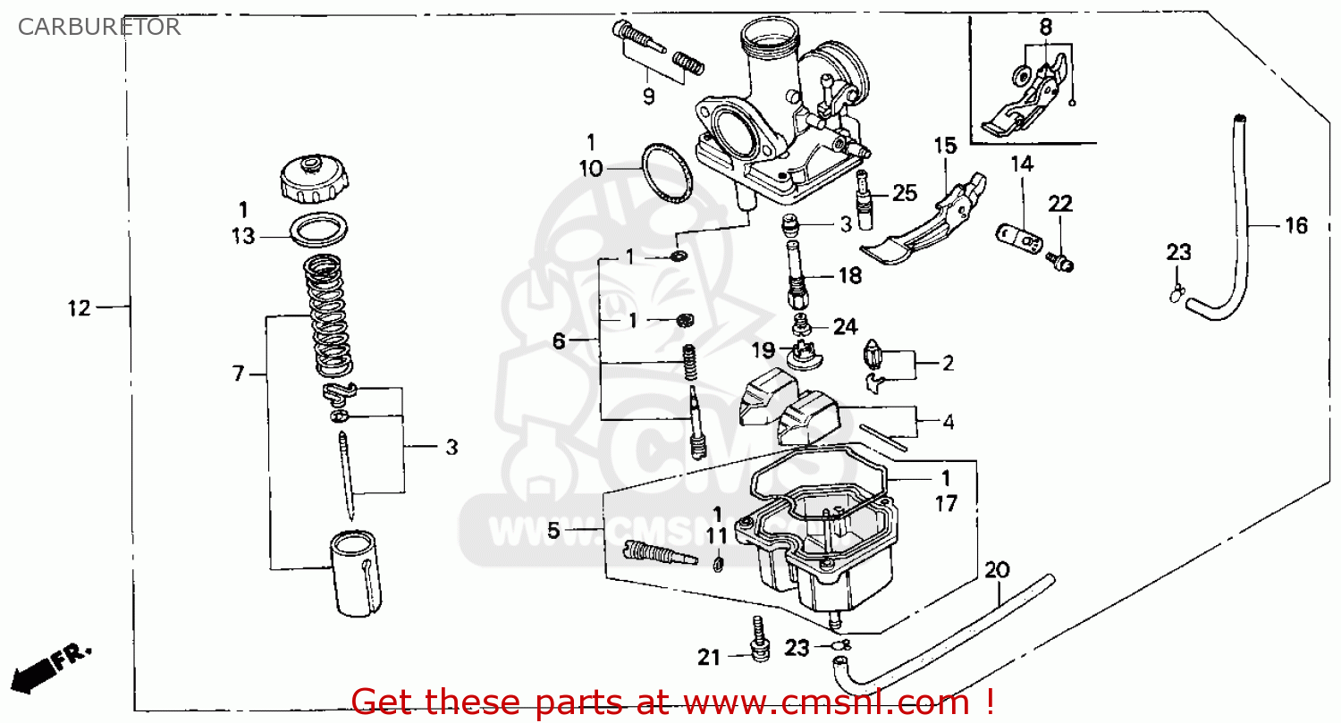 Honda xr100 carburetor diagram #6