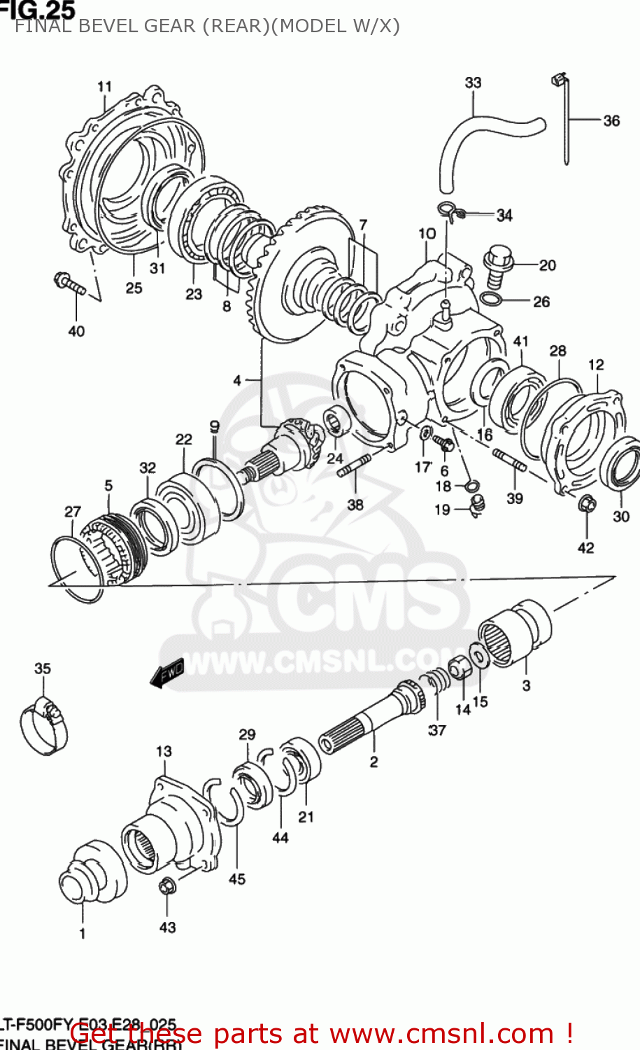 BOOT RR FINAL DRIVE SHAFT For LT F500F QUAD RUNNER 4WD 1998 W USA