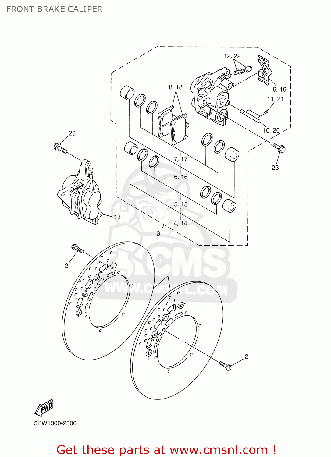 5PWW005700 Piston Assy Caliper Yamaha Buy The 5PW W0057 00 At CMSNL