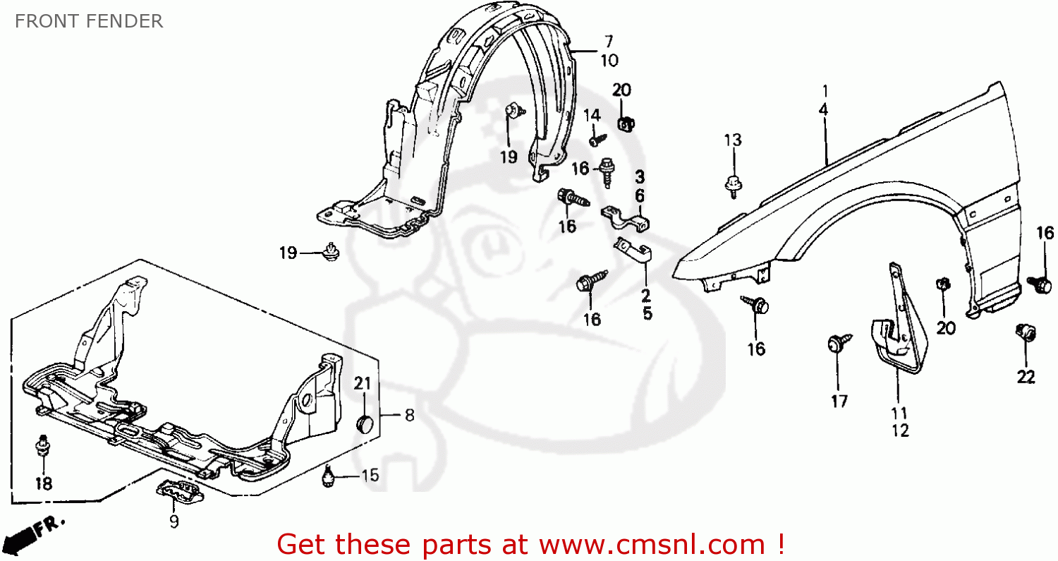 74151SF1000 Fender L Fr Inn Honda Buy The 74151 SF1 000 At CMSNL