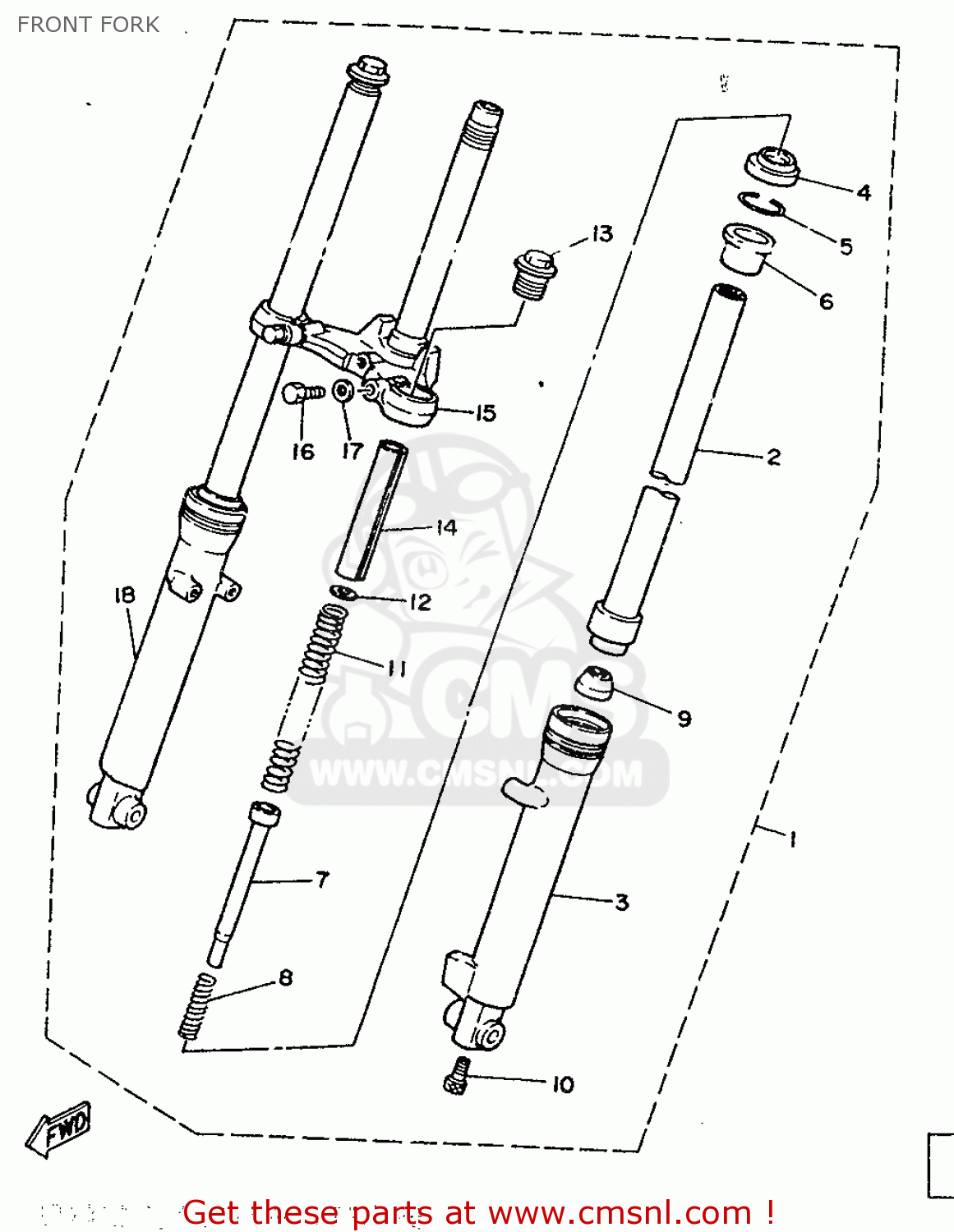 Tkf Re Front Fork Assy Yamaha Buy The Tk F Re At Cmsnl