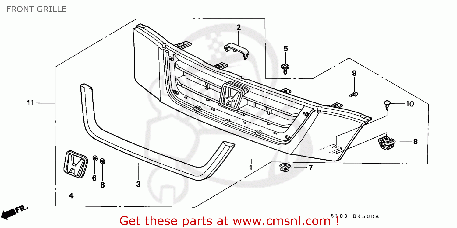 S Mldg Fr Grille Honda Buy The S At Cmsnl