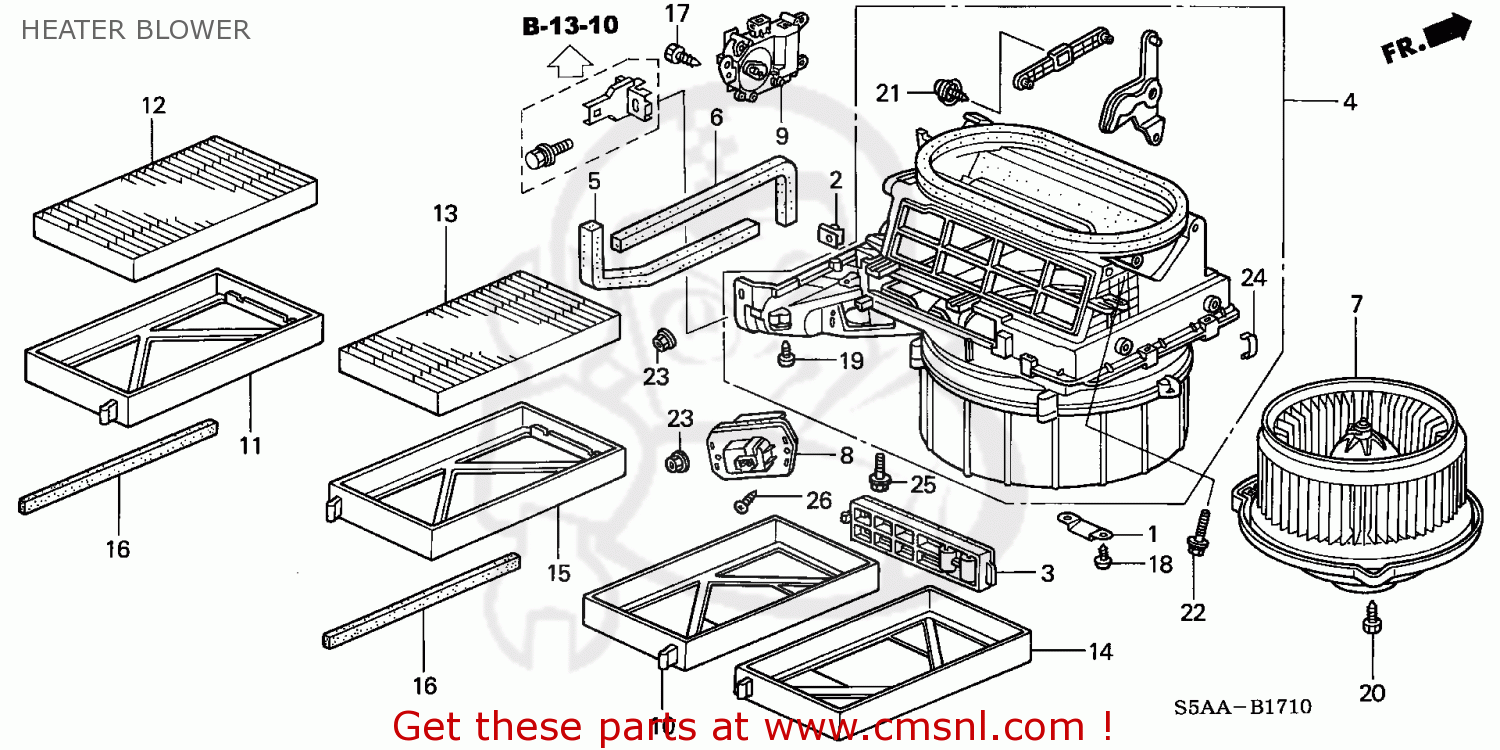 (80292scae11) Element Filter Honda 80292S5A003 80292S5A003