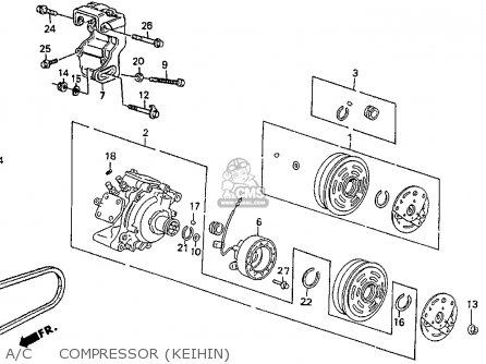 1988 Honda accord lxi air conditioner compressor #4