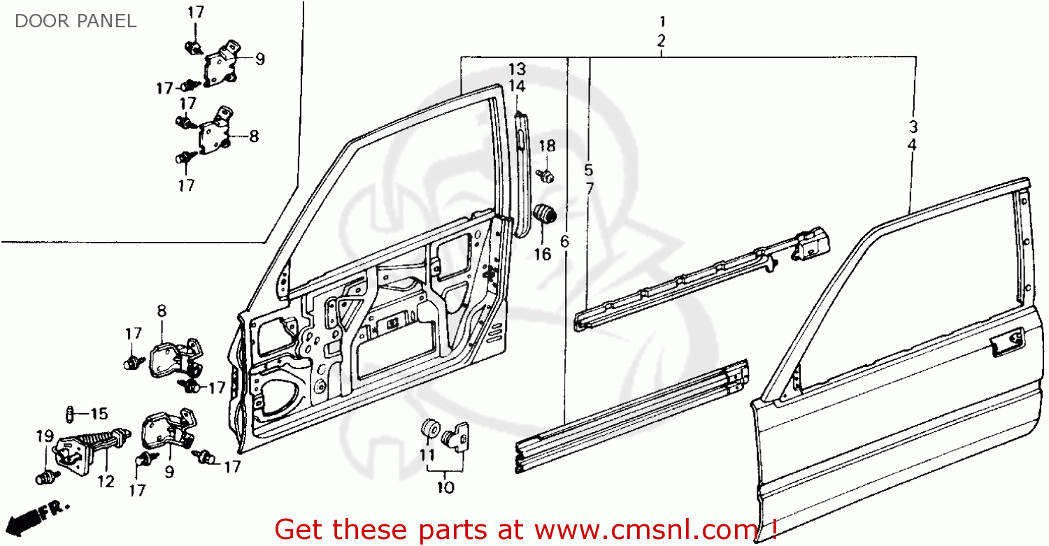 2000 Honda accord door assembly #4