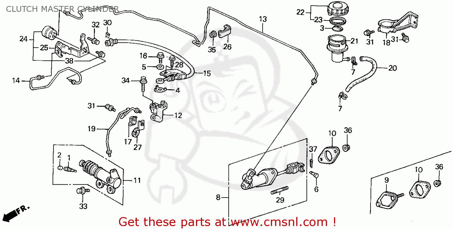 1991 Honda accord clutch master cylinder #5