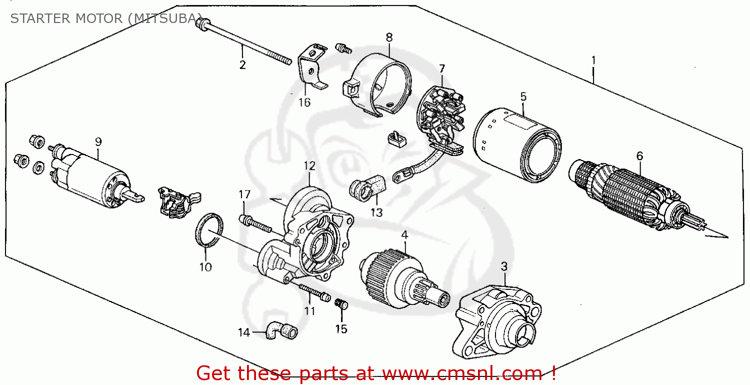 1991 Honda accord starter motor #4