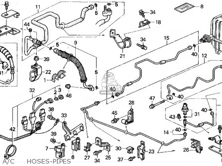 1991 Honda accord coolant hose diagram #2