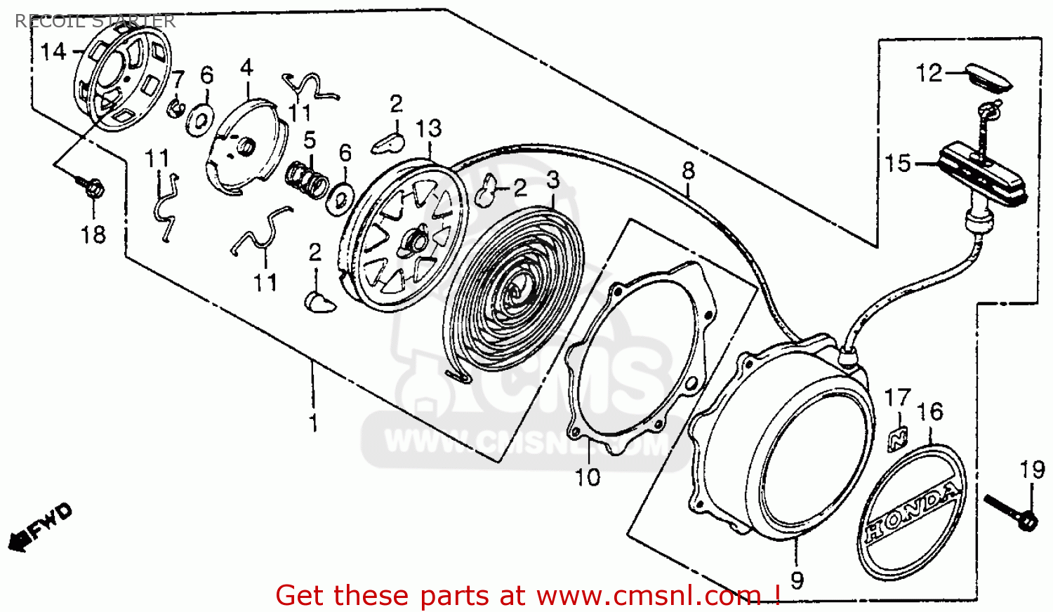 1982 Honda 200 big red pull start #2