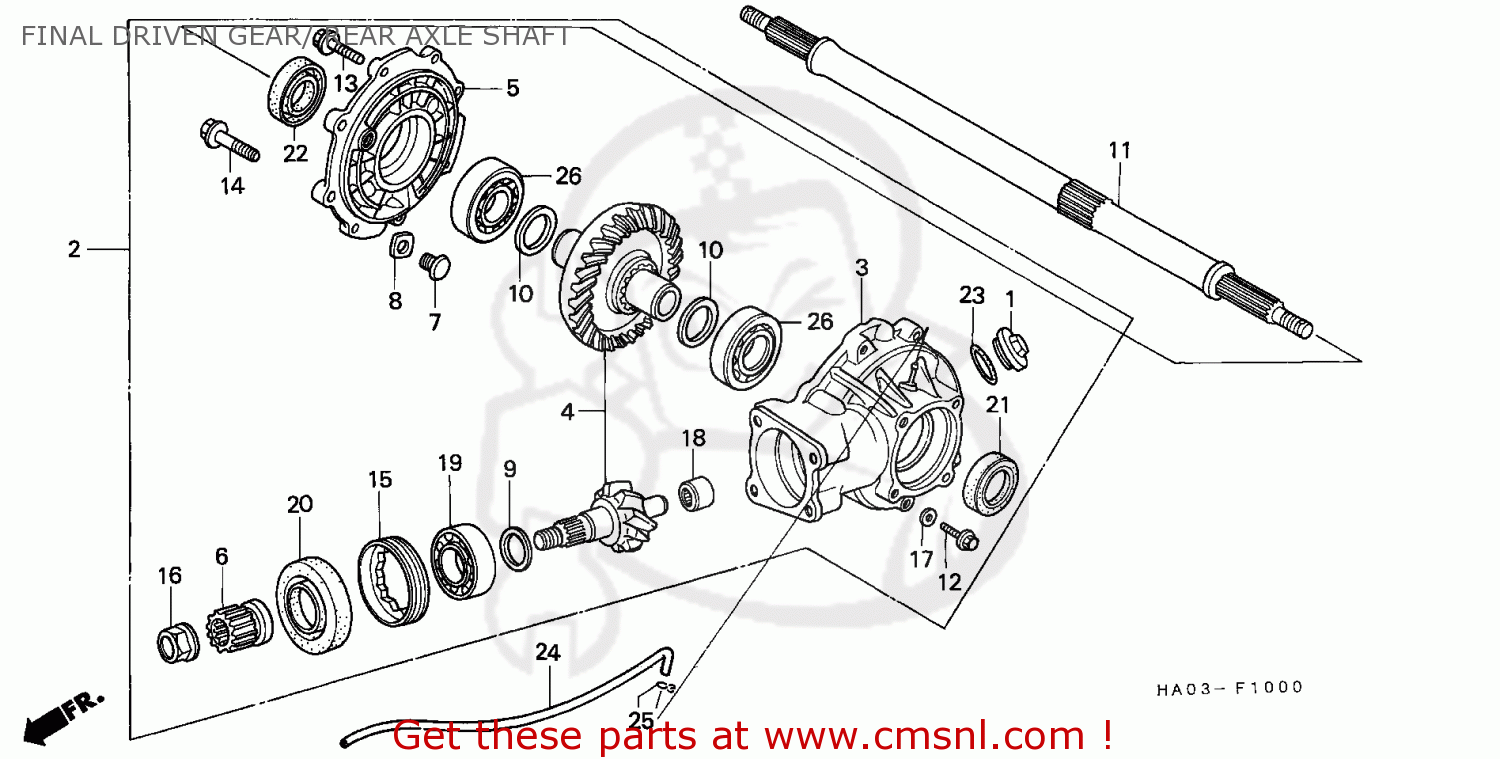 Honda big red rear axle #2