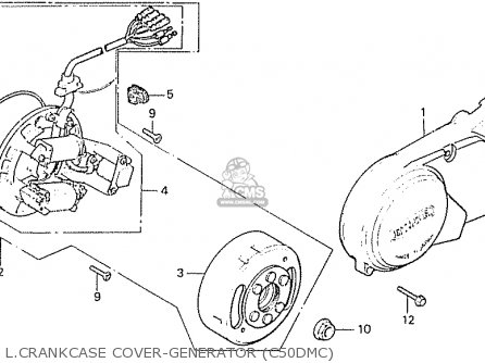 Honda C50e (england) Parts List Partsmanual Partsfiche