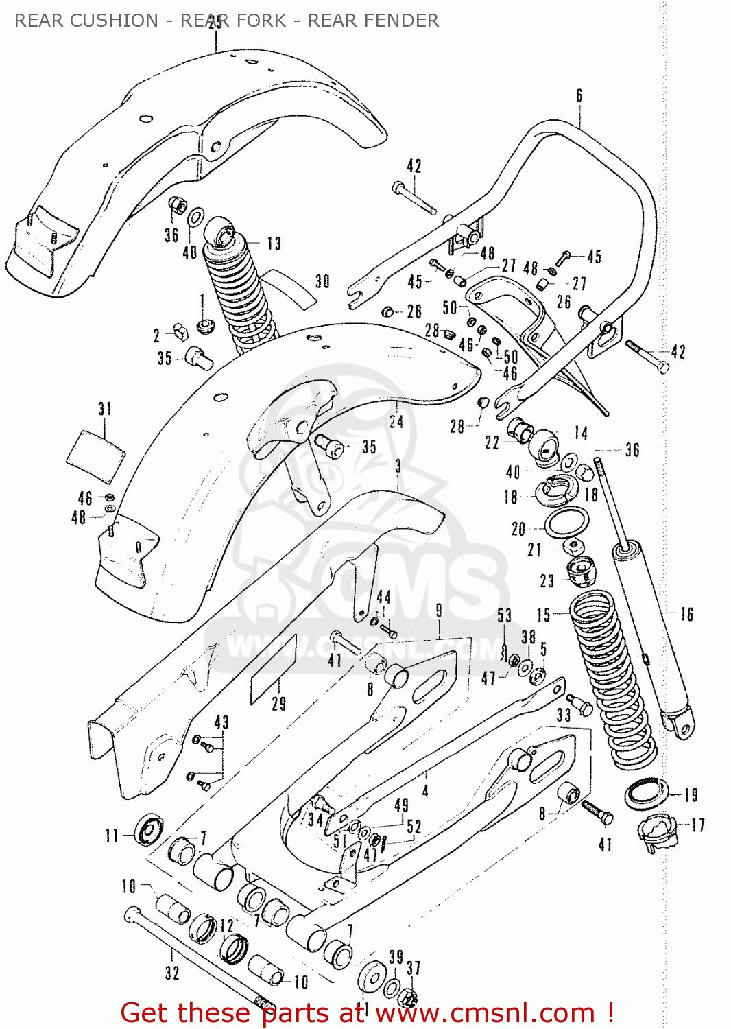 Honda cb200 rear mudguard #5