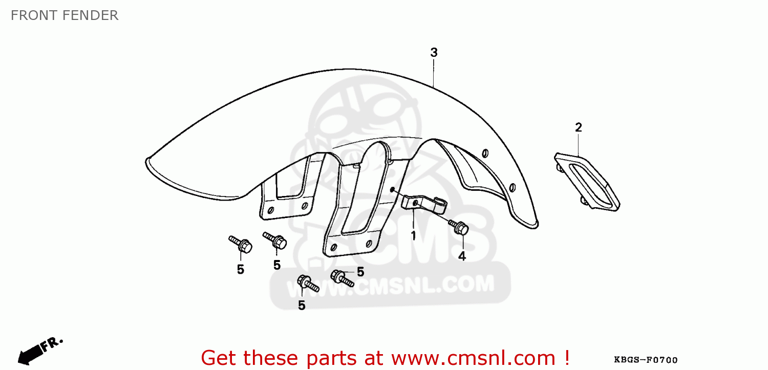 Webike | CMS シーエムエス FENDER FRONT NH1 CB250 1994 (R) BELGIUM