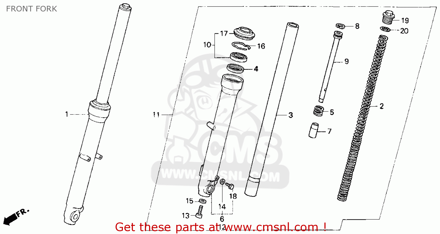 Webike | CMS シーエムエス (51421-KBG-023) CASE COMP，R BOTTO CB250