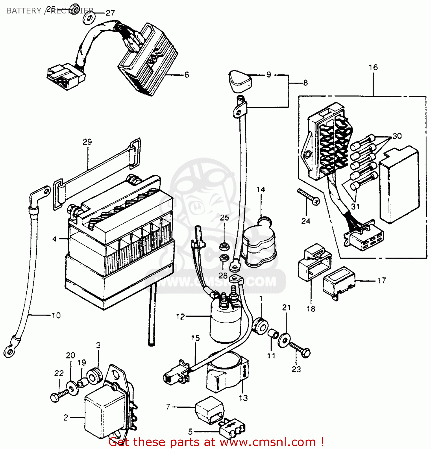 1977 Honda cb 550f fuse box cover #5