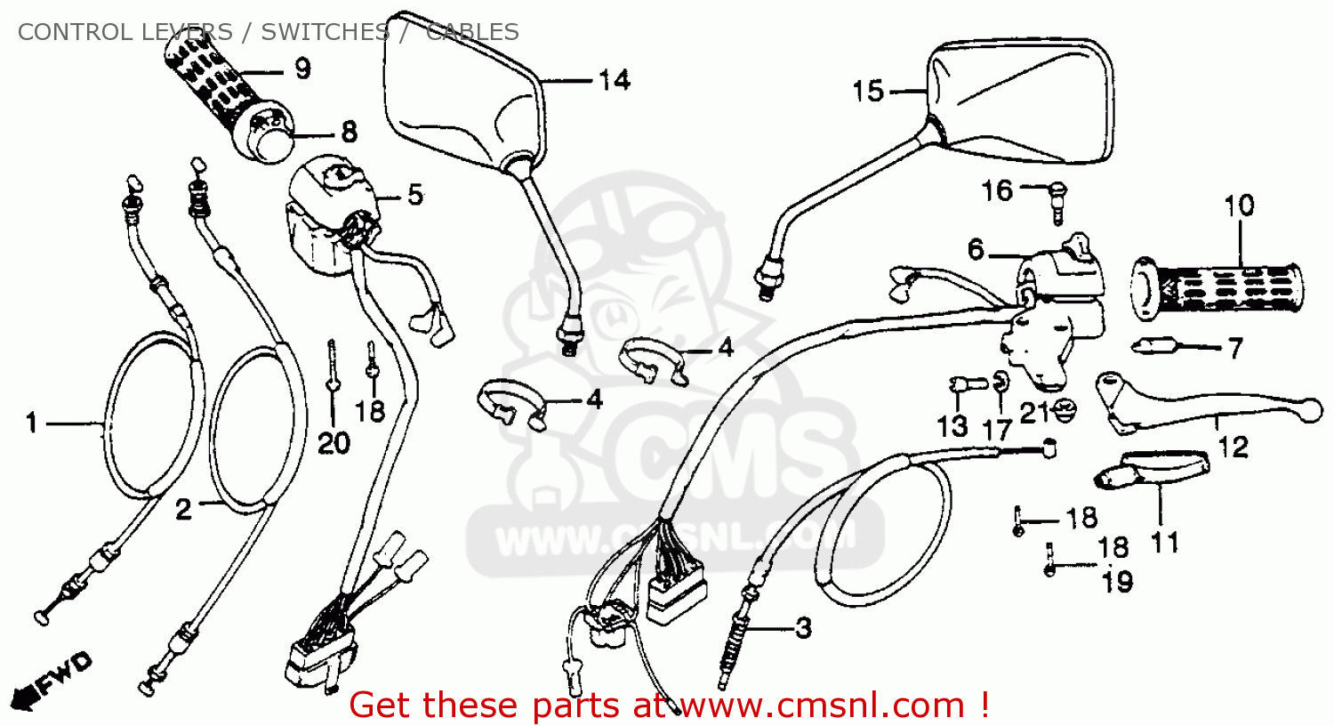 Honda nighthawk control lever #6