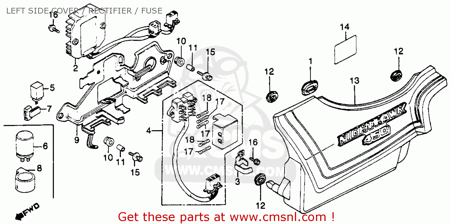 1983 Honda nighthawk 450 parts #3