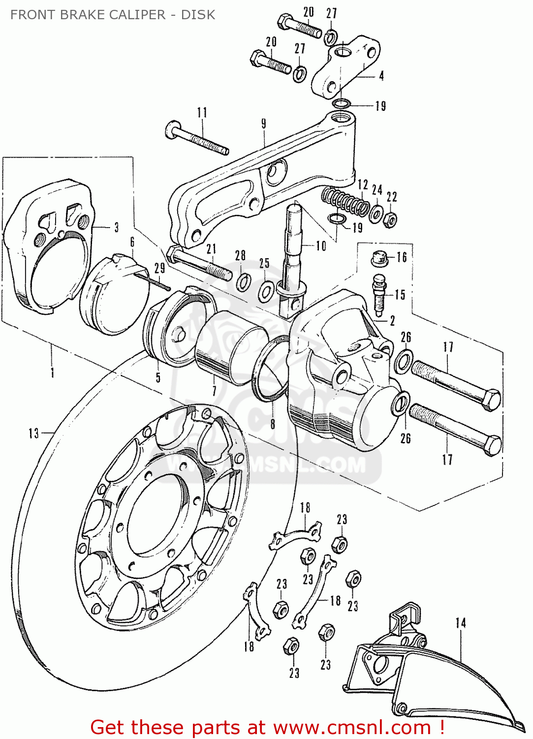 Honda cb500 front brake disc #3