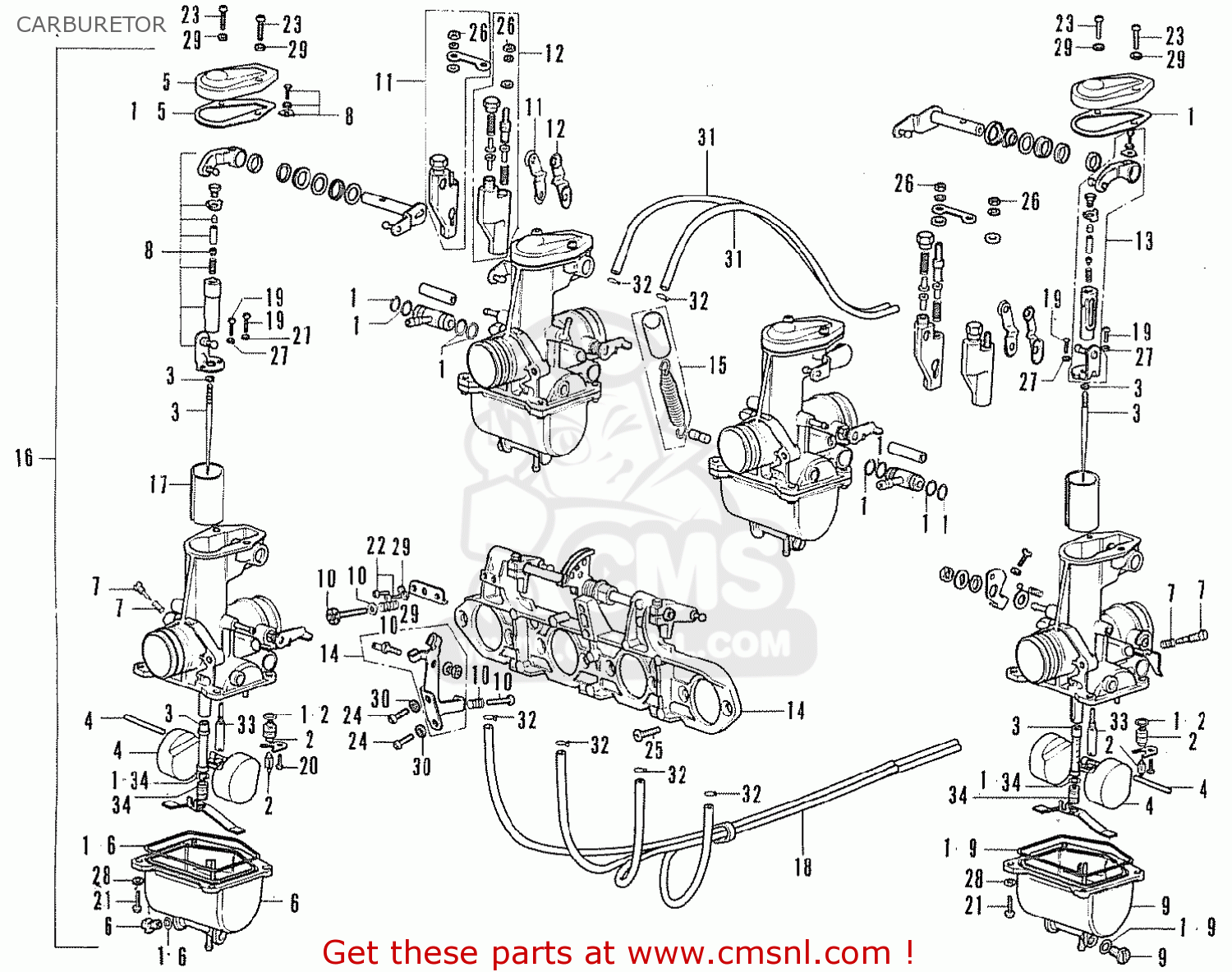 Honda Cb K Four General Export Carburetor Buy Carburetor Spares Online