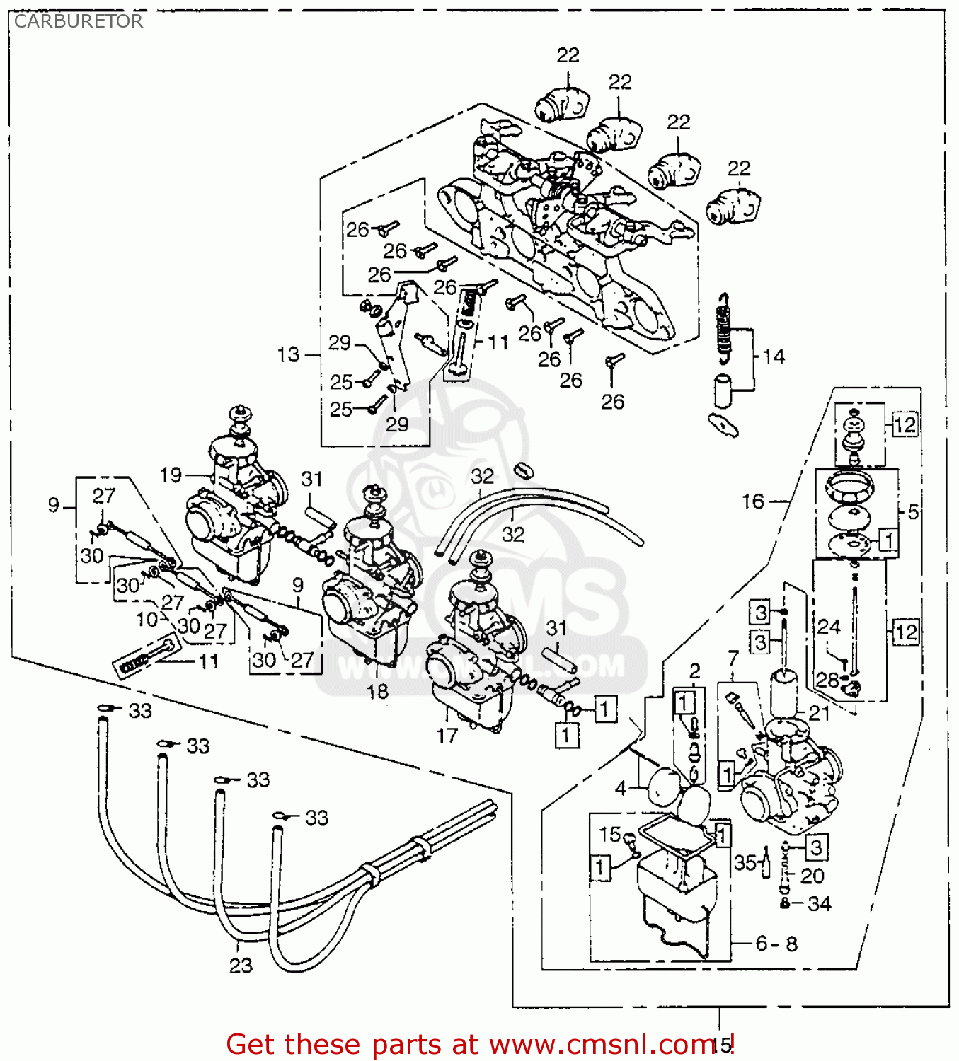 Honda cb 750 carburetor diagram #6