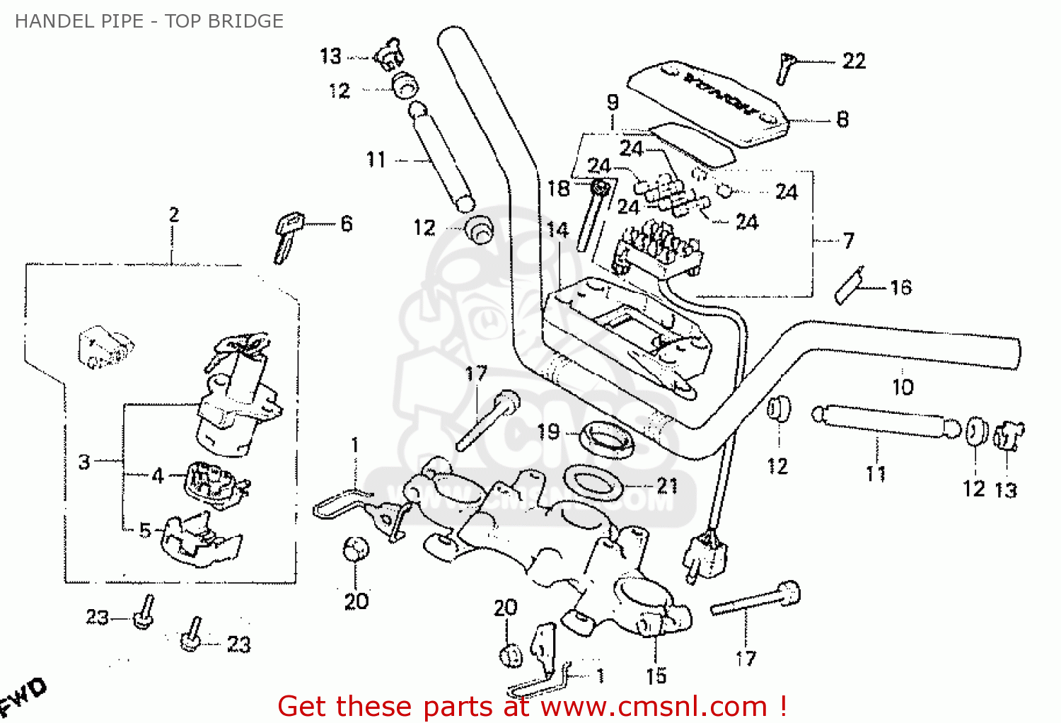 Honda Cb F D England Handel Pipe Top Bridge Buy Handel