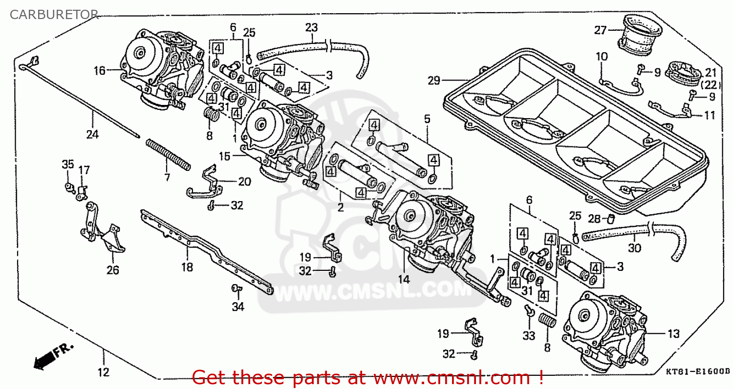 Honda cbr 400 parts list