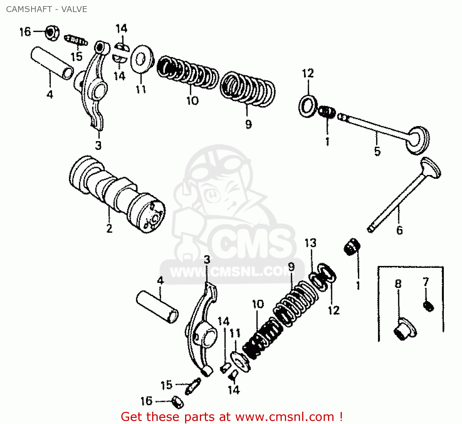 Honda camshaft valves