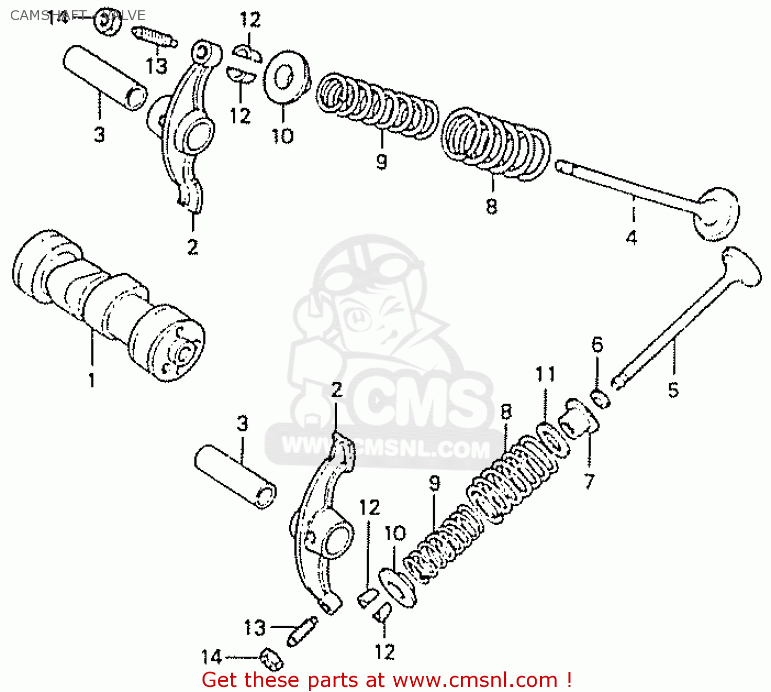 Honda CD70K1 GENERAL EXPORT TYPE 3 MPH CAMSHAFT VALVE Buy CAMSHAFT