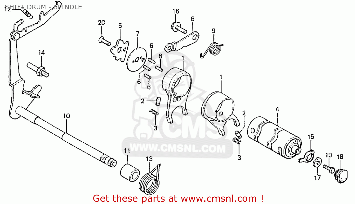 Honda Cd K General Export Type Mph Shift Drum Spindle Buy Shift