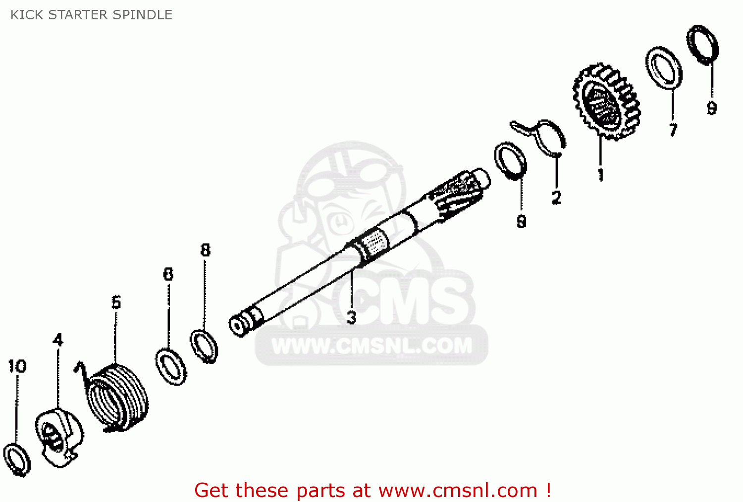 Honda Cf C Chally General Export Kick Starter Spindle Buy Kick