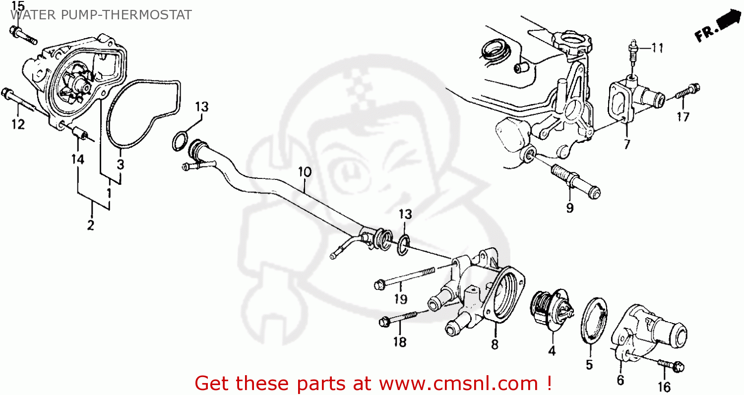 1993 Honda civic dx water pump #5