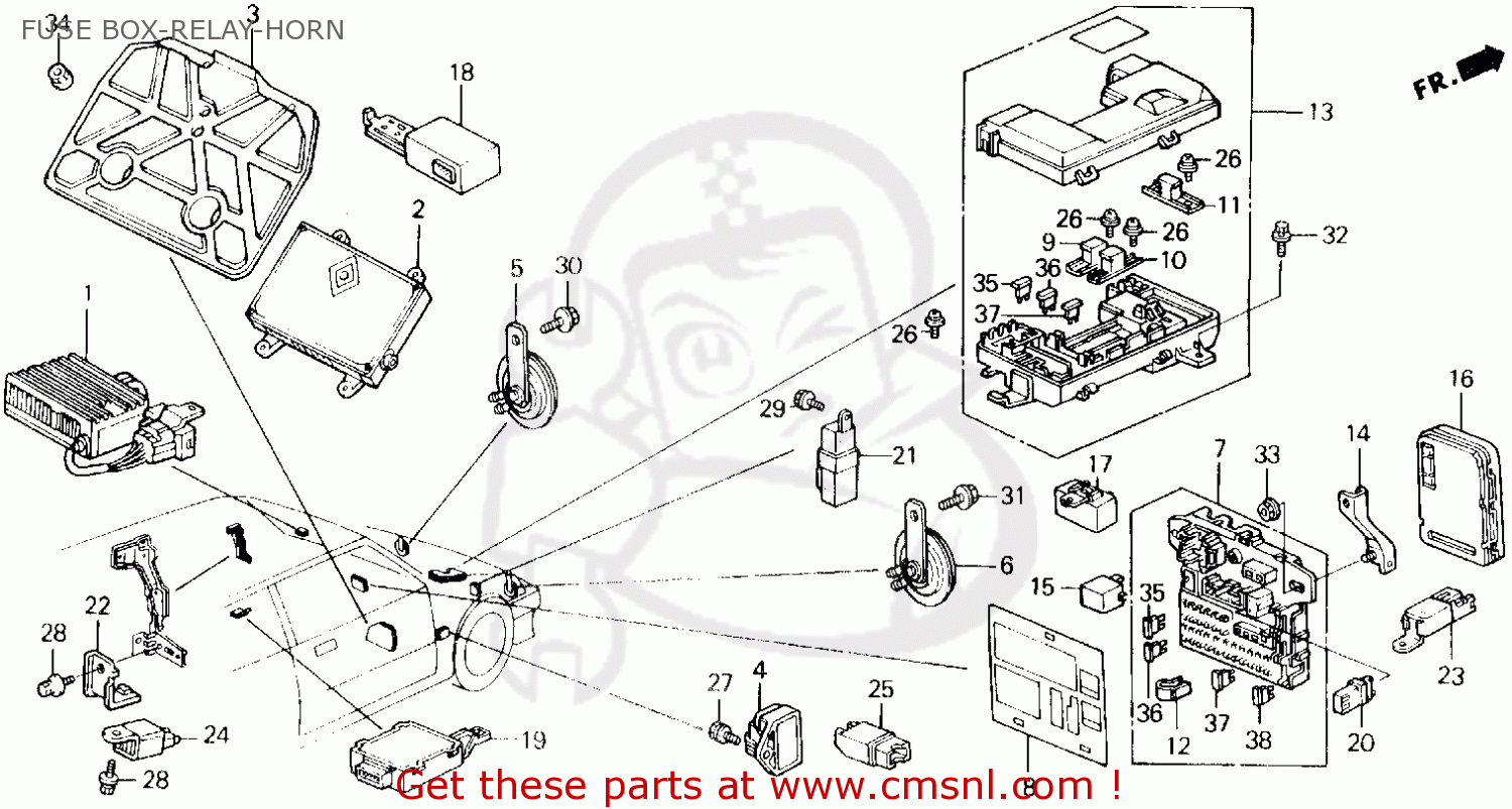 1990 Honda horn diagram #6
