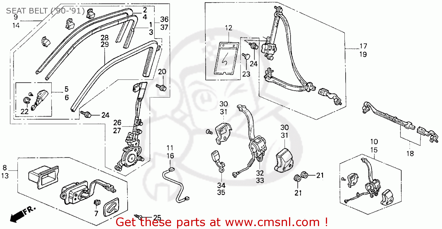 Honda 1990 civic faulty seat belt #3