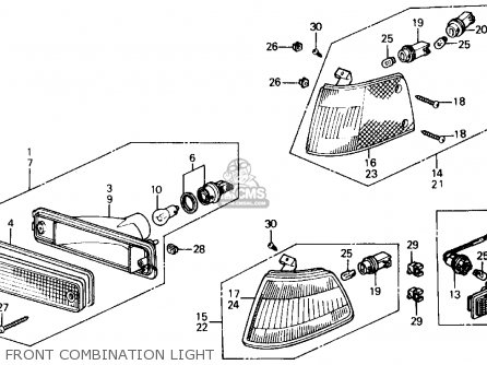 1991 Honda civic front combination light #2