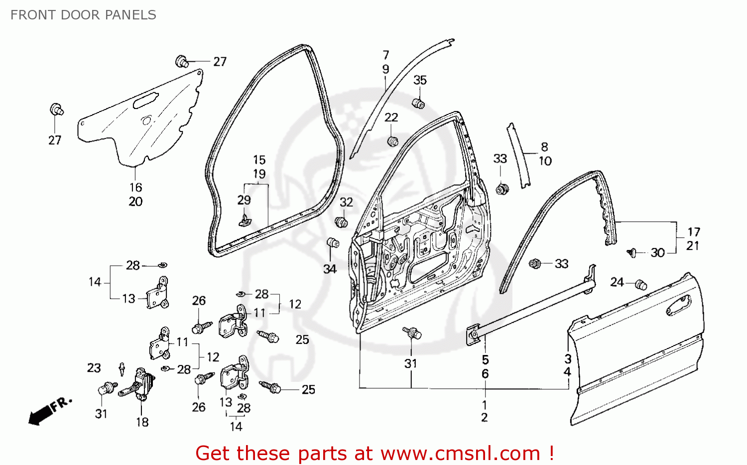 1995 Honda civic door skin #3