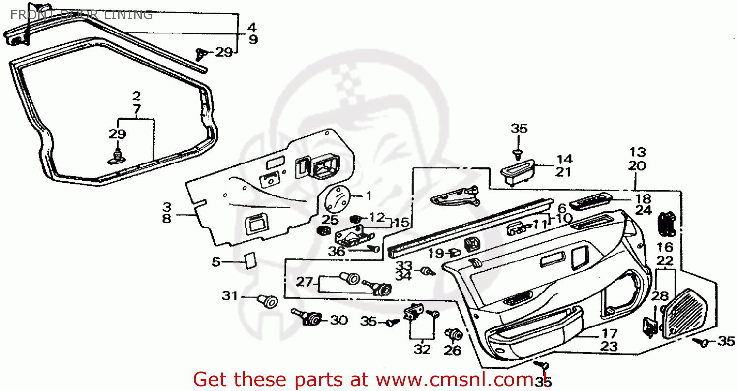 List of honda civic parts