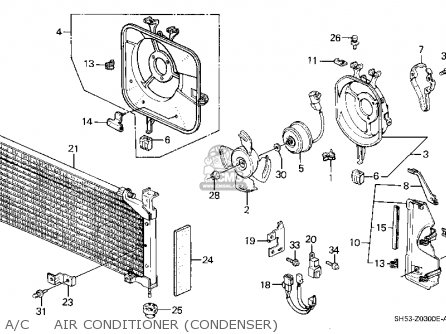 1991 Honda civic air conditioner compressor #5