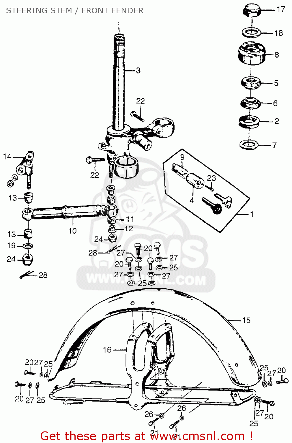 1965 Honda scrambler front fender #6