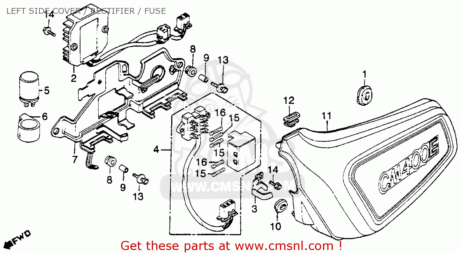 1981 Honda cm 400 e parts #5