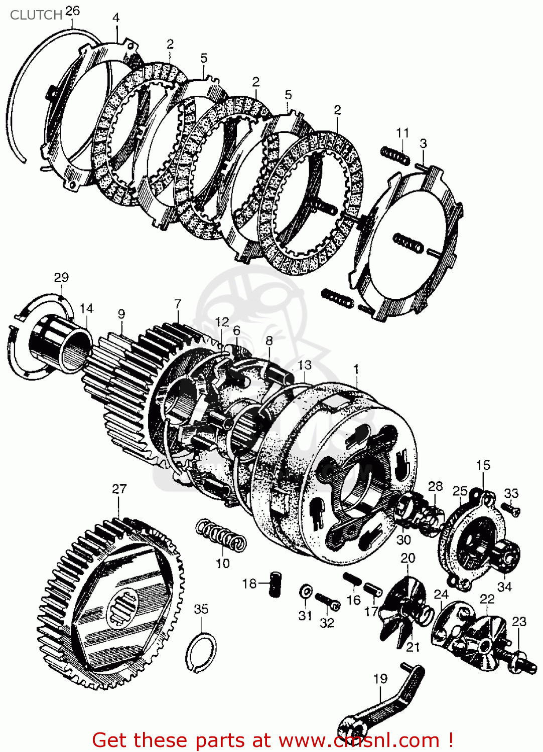 Honda c90 clutch diagram #3