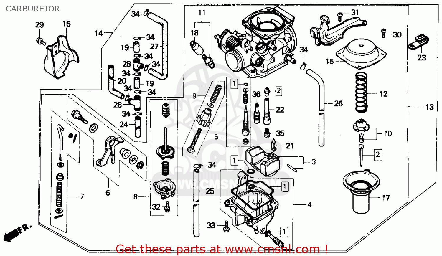 1985 Honda rebel carburetor diagram