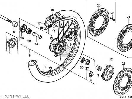 Honda CR125R 1986 G EUROPEAN DIRECT SALES CMF Parts Lists And