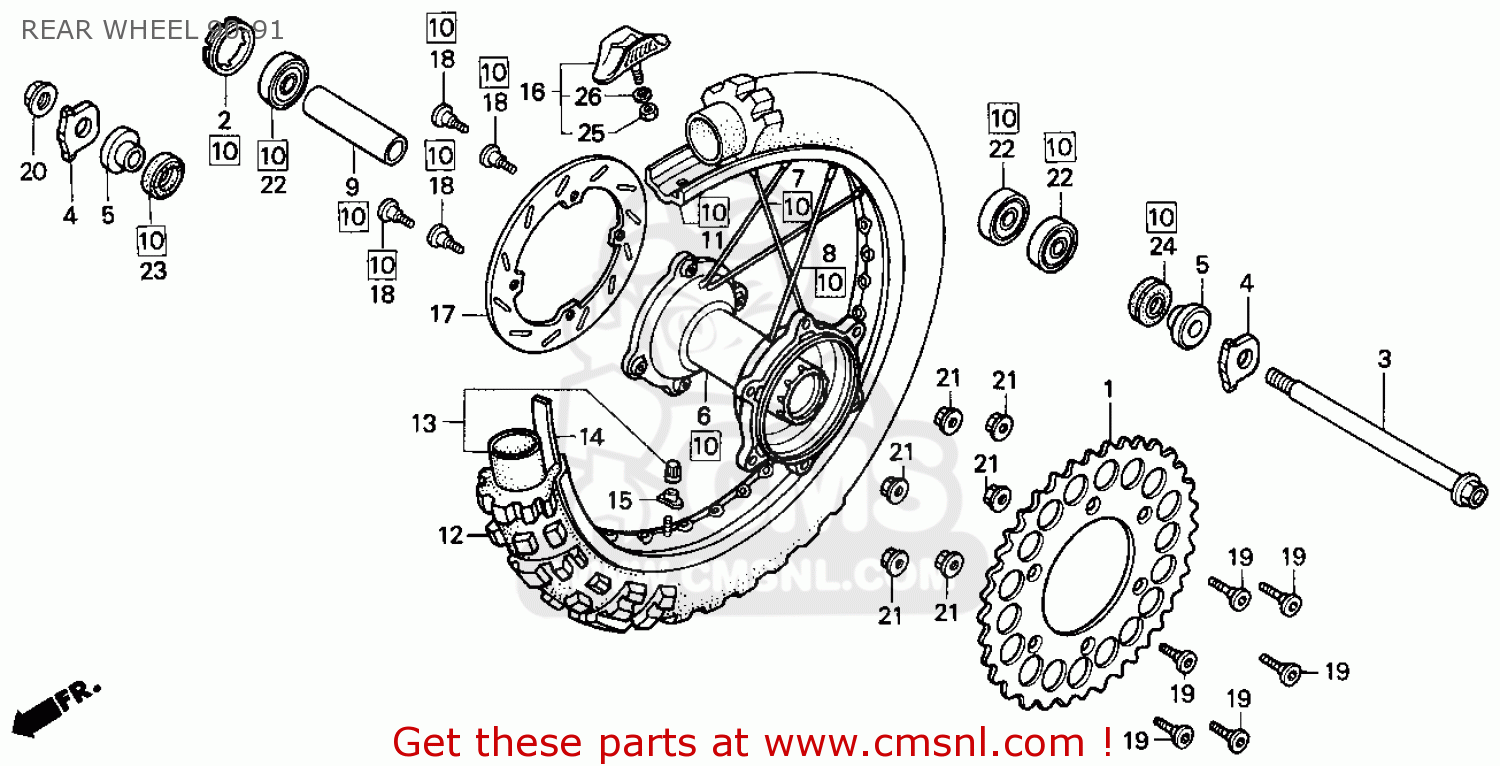 1991 Honda cr250 parts list #7