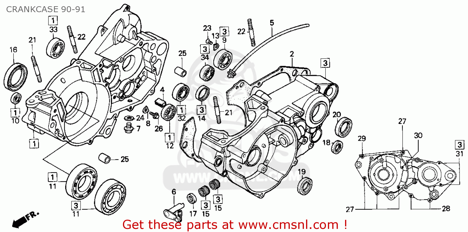 1991 Honda cr250 parts list #2
