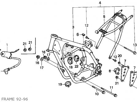 1993 Honda cr 125 parts diagram