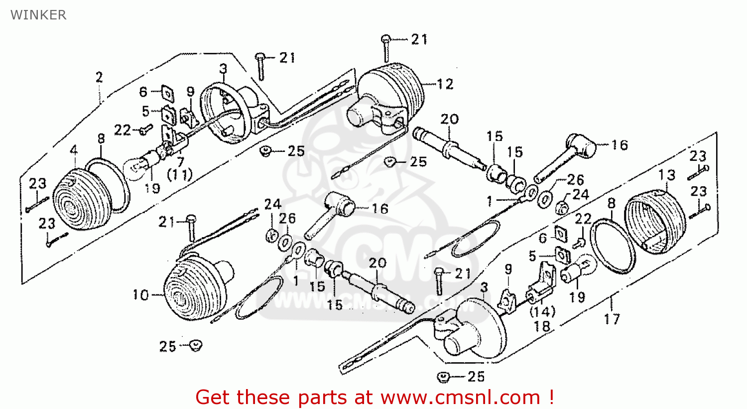 Honda CX500 1981 B FRANCE WINKER Buy WINKER Spares Online