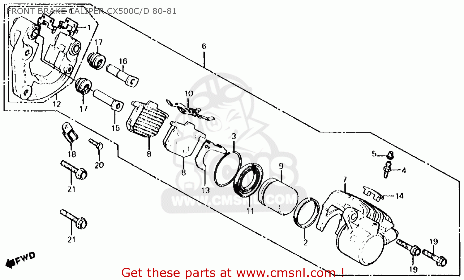 1978 Honda cx500 front brake caliper piston #5