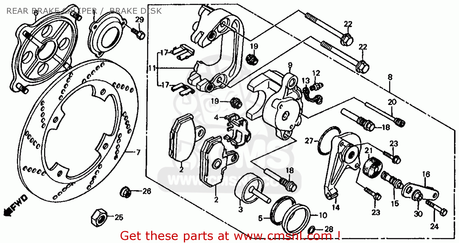 Honda odyssey rear brake assembly #5
